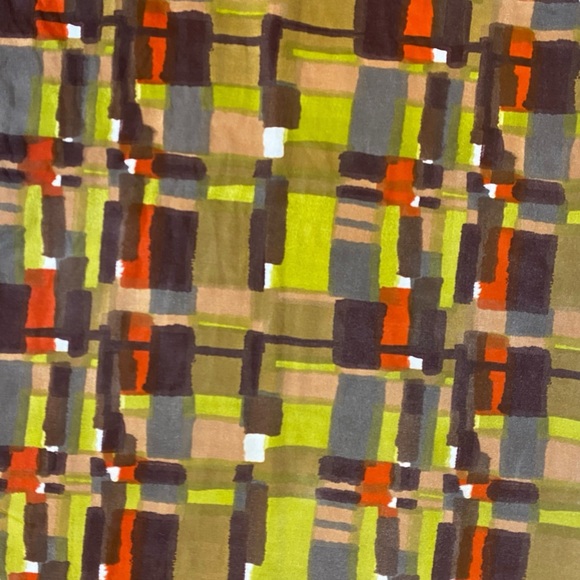 Vtg. 90s Multicolor Geometric Abstract Watercolor Midi Skirt Size Large - Picture 5 of 5